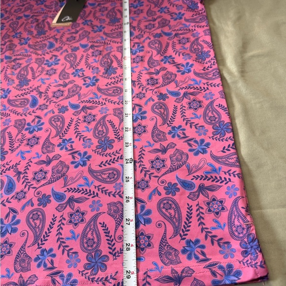 Obla Pink Paisley Men's Golf Shirt size L - Picture 5 of 6